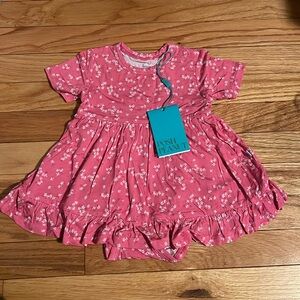 Posh peanut Janice short sleeve ruffled bodysuit dress